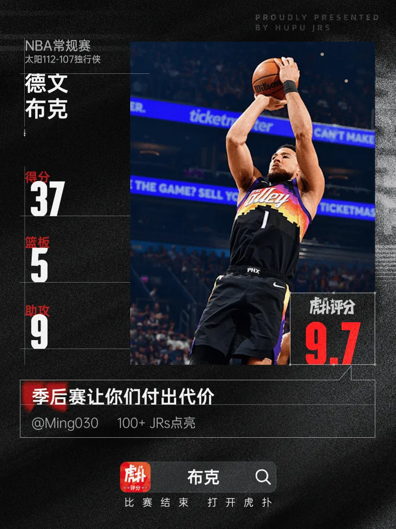 开云中国官网-切特30+14+4盖帽，布克37+5+9，今日最佳你选谁？